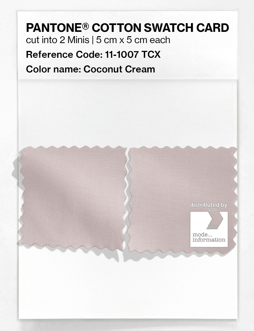 Product image 4 of the product “PANTONE® COTTON SWATCH CARD 11-1007 TCX Coconut Cream ”