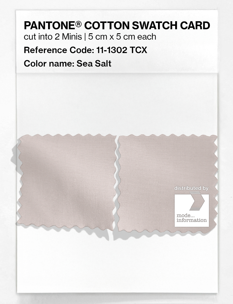 Product image 4 of the product “PANTONE® COTTON SWATCH CARD 11-1302 TCX Sea Salt ”