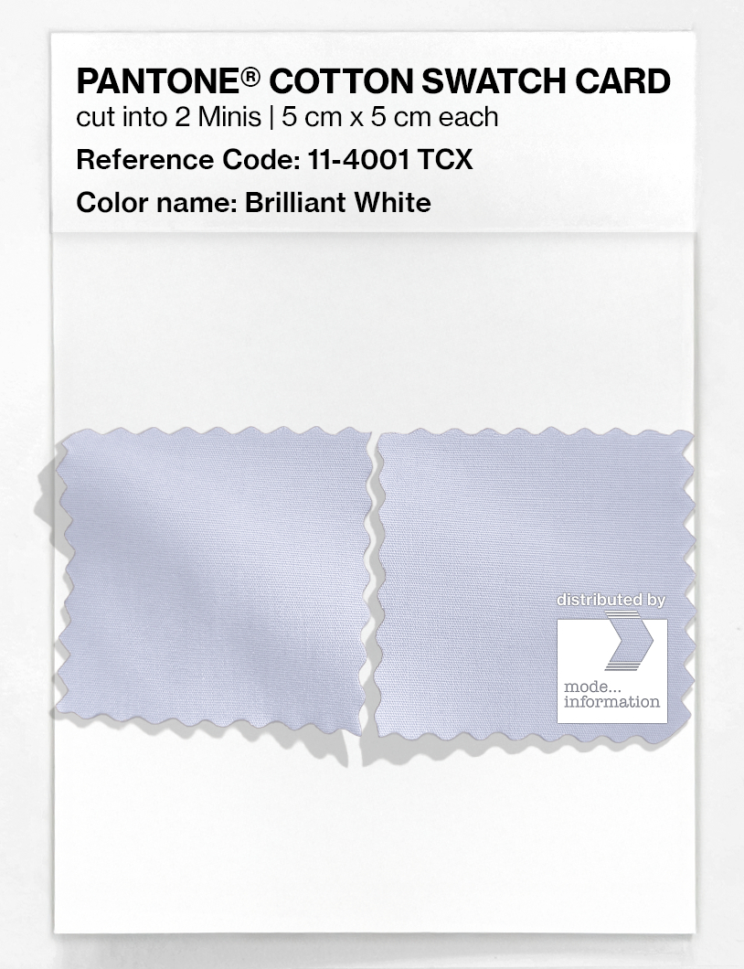 Product image 4 of the product “PANTONE® COTTON SWATCH CARD 11-4001 TCX Brilliant White ”
