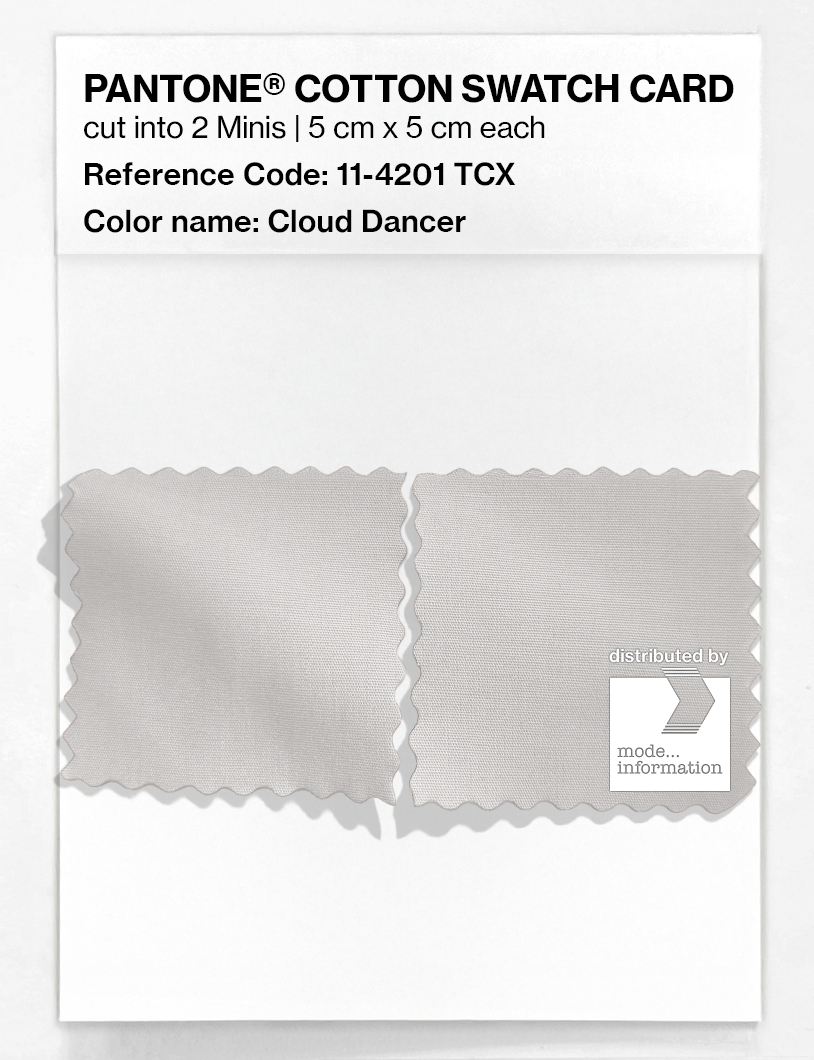 Product image 4 of the product “PANTONE® COTTON SWATCH CARD 11-4201 TCX Cloud Dancer ”