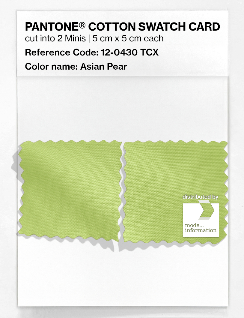 Product image 4 of the product “PANTONE® COTTON SWATCH CARD 12-0430 TCX Asian Pear ”