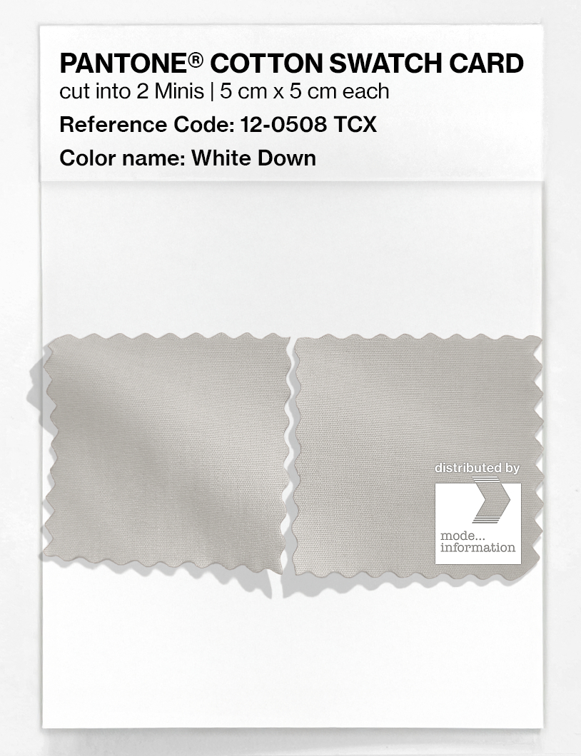 Product image 4 of the product “PANTONE® COTTON SWATCH CARD 12-0508 TCX White Down ”