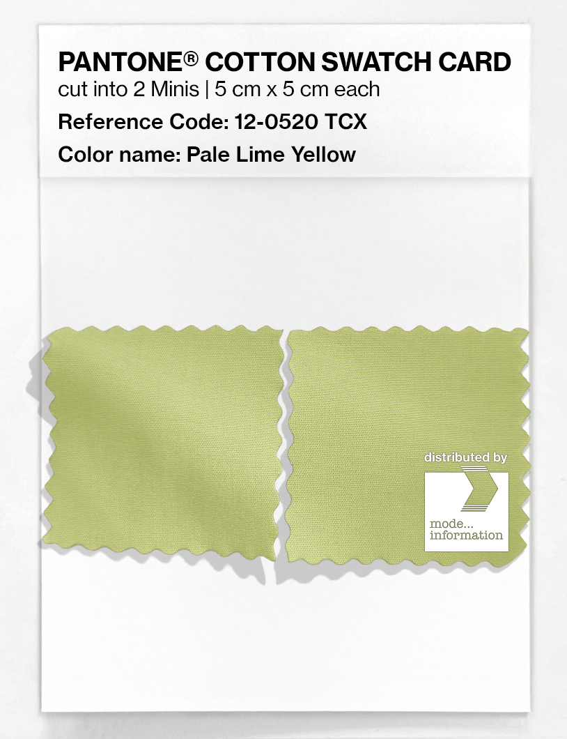 Artikelbild 4 des Artikels “PANTONE® COTTON SWATCH CARD 12-0520 TCX Pale Lime Yellow “