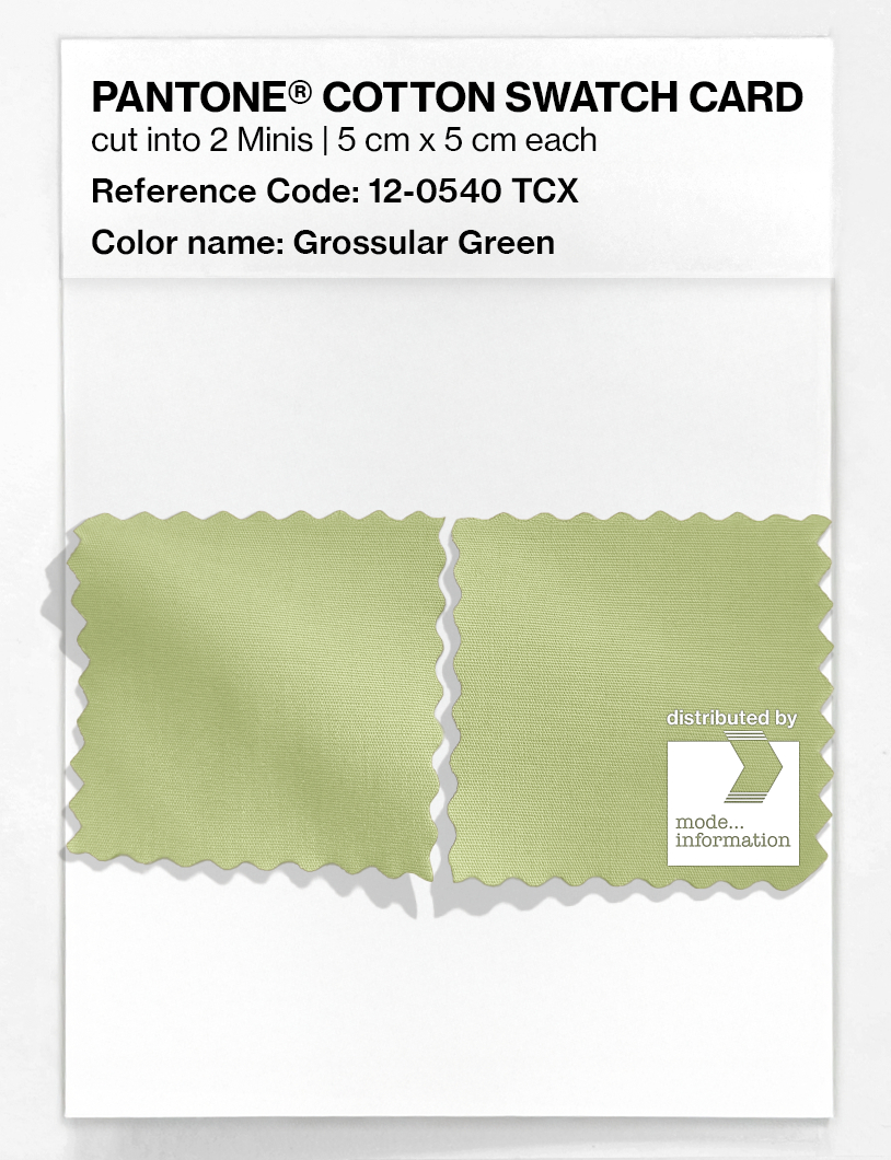 Product image 4 of the product “PANTONE® COTTON SWATCH CARD 12-0540 TCX Grossular Green ”