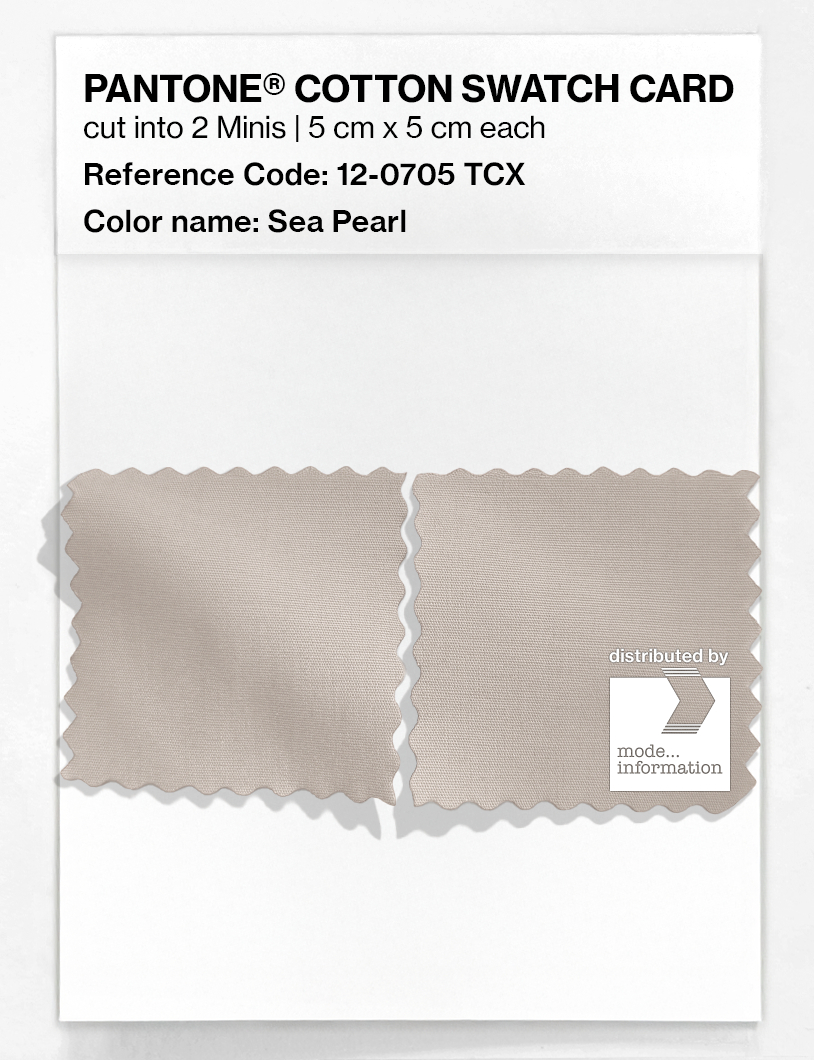 Product image 4 of the product “PANTONE® COTTON SWATCH CARD 12-0705 TCX Sea Pearl ”
