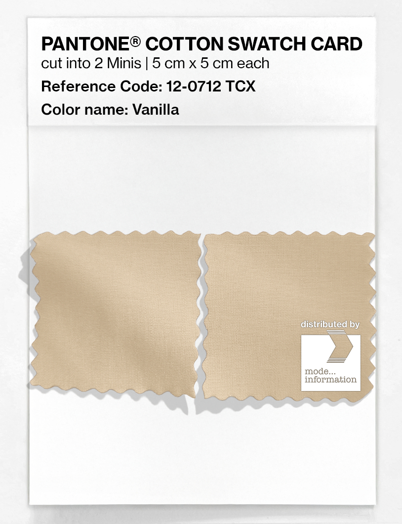 Product image 4 of the product “PANTONE® COTTON SWATCH CARD 12-0712 TCX Vanilla ”