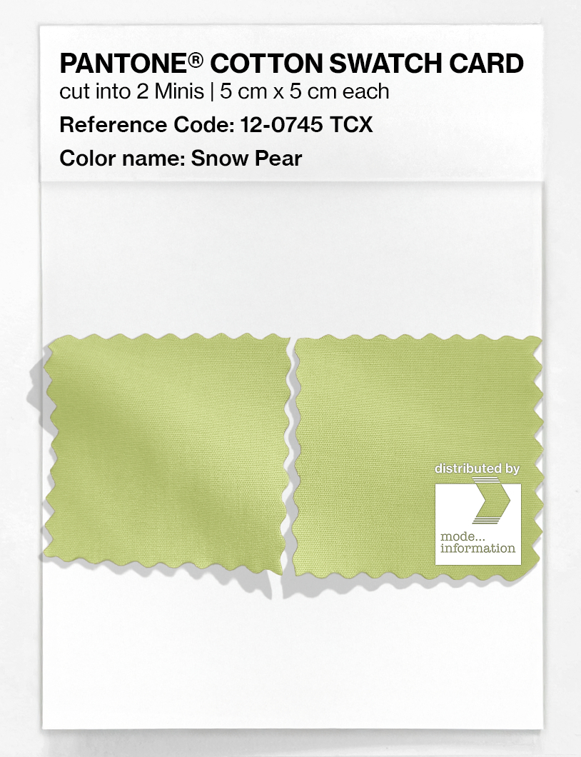 Product image 4 of the product “PANTONE® COTTON SWATCH CARD 12-0745 TCX Snow Pear ”