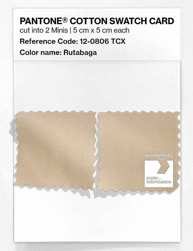 Product image 4 of the product “PANTONE® COTTON SWATCH CARD 12-0806 TCX Rutabaga ”