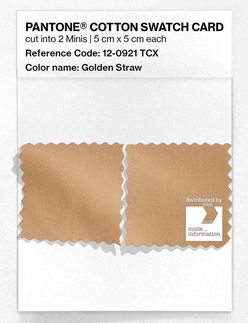 Product image 4 of the product “PANTONE® COTTON SWATCH CARD 12-0921 TCX Golden Straw ”
