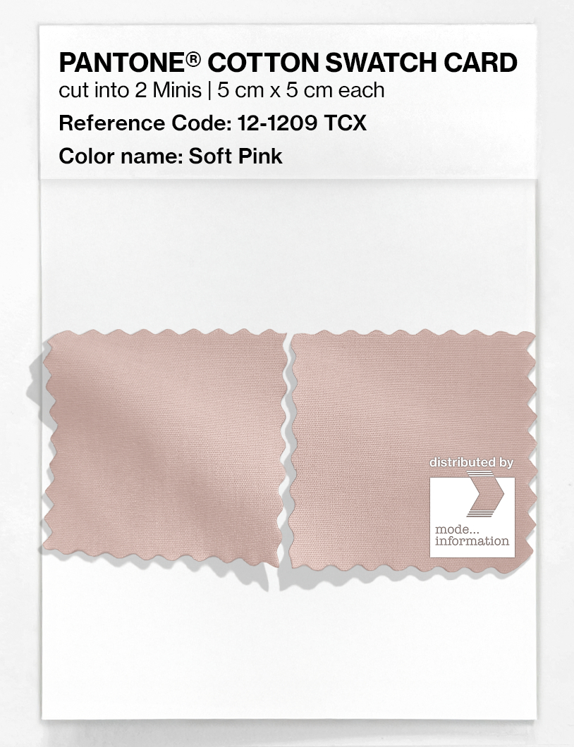 Product image 4 of the product “PANTONE® COTTON SWATCH CARD 12-1209 TCX Soft Pink ”