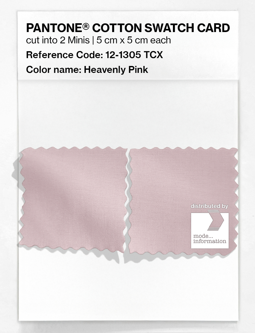 Product image 4 of the product “PANTONE® COTTON SWATCH CARD 12-1305 TCX Heavenly Pink ”