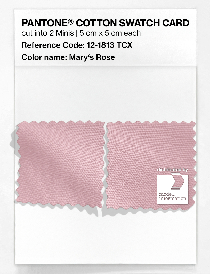 Product image 4 of the product “PANTONE® COTTON SWATCH CARD 12-1813 TCX Mary's Rose ”