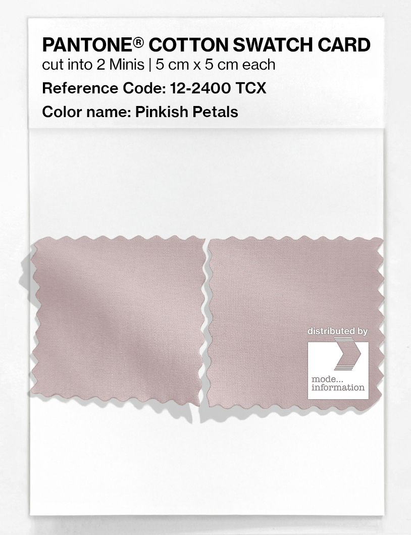 Product image 4 of the product “PANTONE® COTTON SWATCH CARD 12-2400 TCX Pinkish Petals ”