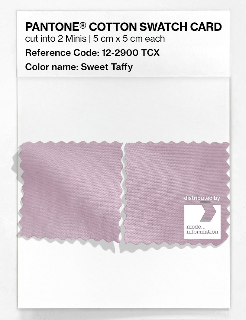 Product image 4 of the product “PANTONE® COTTON SWATCH CARD 12-2900 TCX Sweet Taffy ”