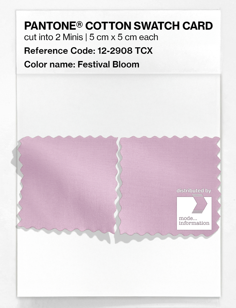 Product image 4 of the product “PANTONE® COTTON SWATCH CARD 12-2908 TCX Festival Bloom ”