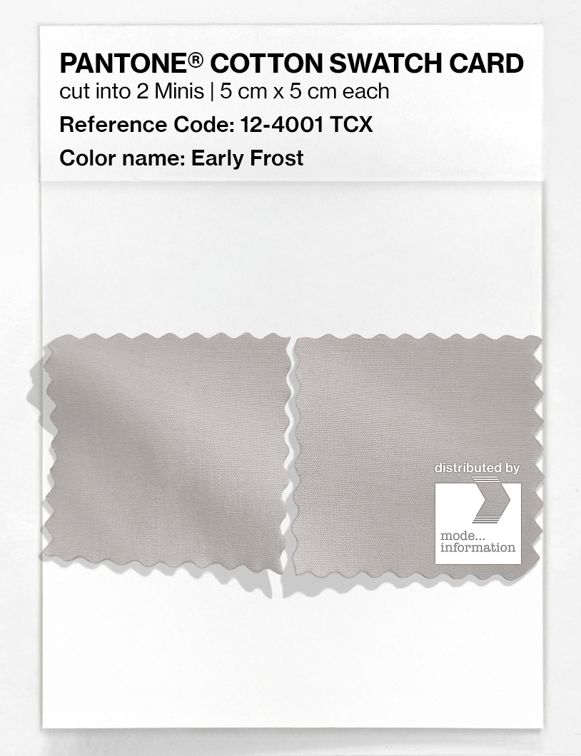 Product image 4 of the product “PANTONE® COTTON SWATCH CARD 12-4001 TCX Early Frost ”