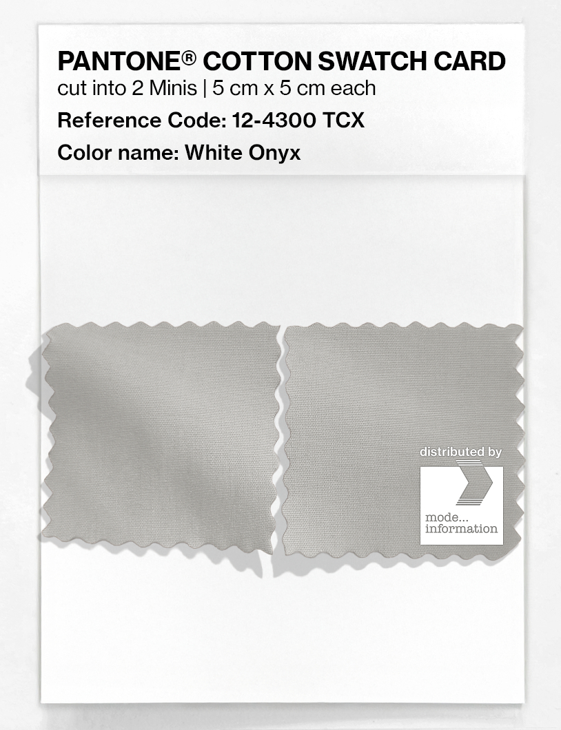Product image 4 of the product “PANTONE® COTTON SWATCH CARD 12-4300 TCX White Onyx ”