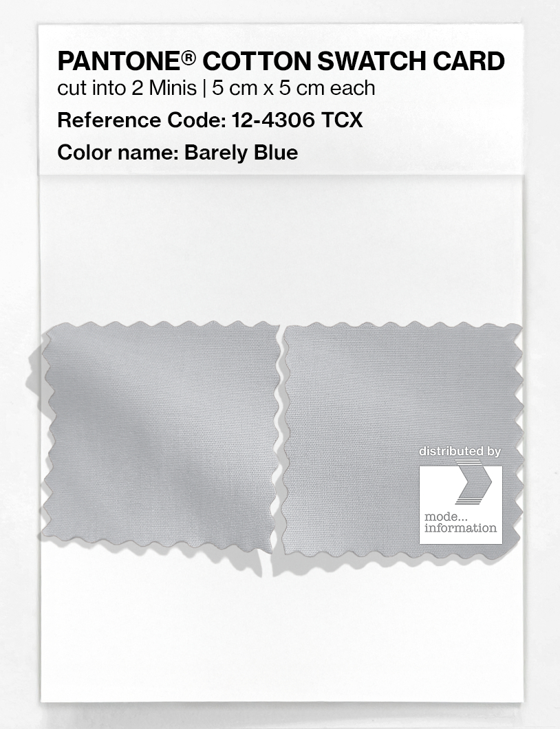 Product image 4 of the product “PANTONE® COTTON SWATCH CARD 12-4306 TCX Barely Blue ”