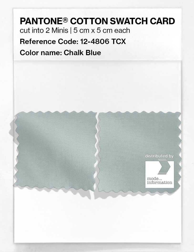 Product image 4 of the product “PANTONE® COTTON SWATCH CARD 12-4806 TCX Chalk Blue ”