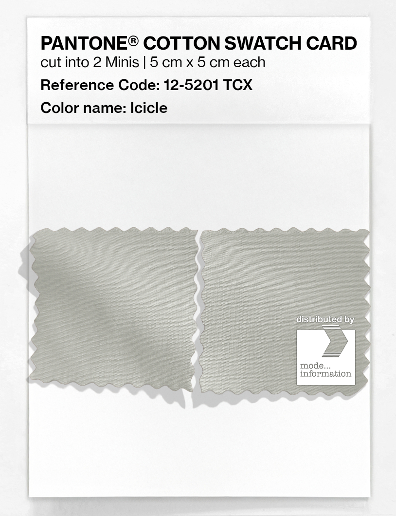 Product image 4 of the product “PANTONE® COTTON SWATCH CARD 12-5201 TCX Icicle ”