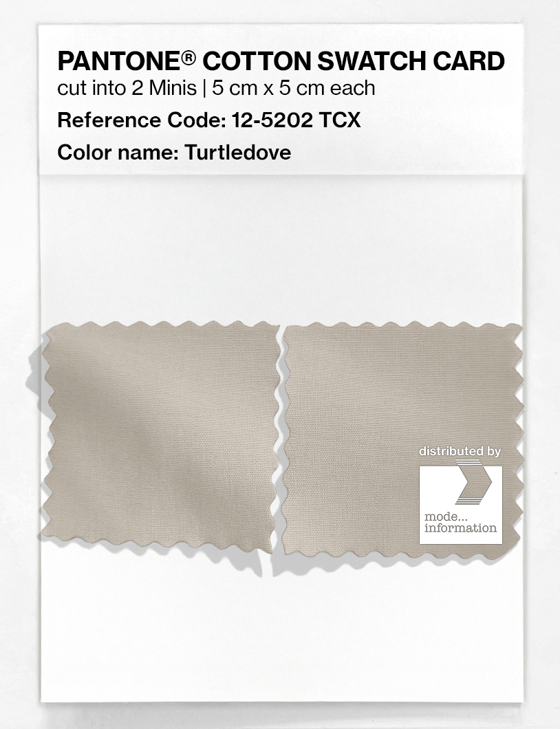 Product image 4 of the product “PANTONE® COTTON SWATCH CARD 12-5202 TCX Turtledove ”