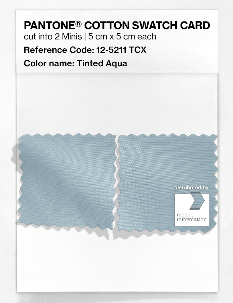 Product image 4 of the product “PANTONE® COTTON SWATCH CARD 12-5211 TCX Tinted Aqua ”