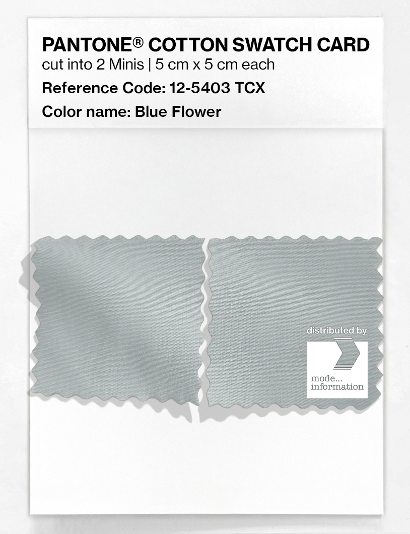 Product image 4 of the product “PANTONE® COTTON SWATCH CARD 12-5403 TCX Blue Flower ”