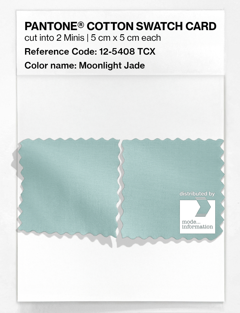 Product image 4 of the product “PANTONE® COTTON SWATCH CARD 12-5408 TCX Moonlight Jade ”