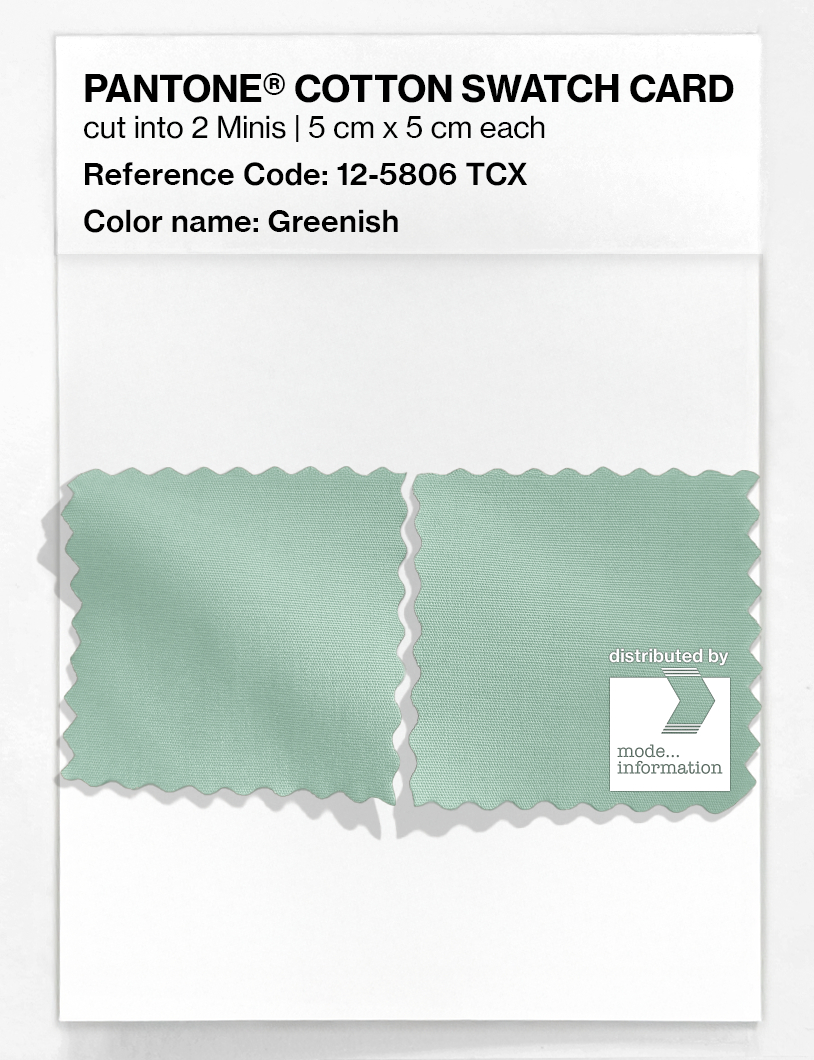 Product image 4 of the product “PANTONE® COTTON SWATCH CARD 12-5806 TCX Greenish ”