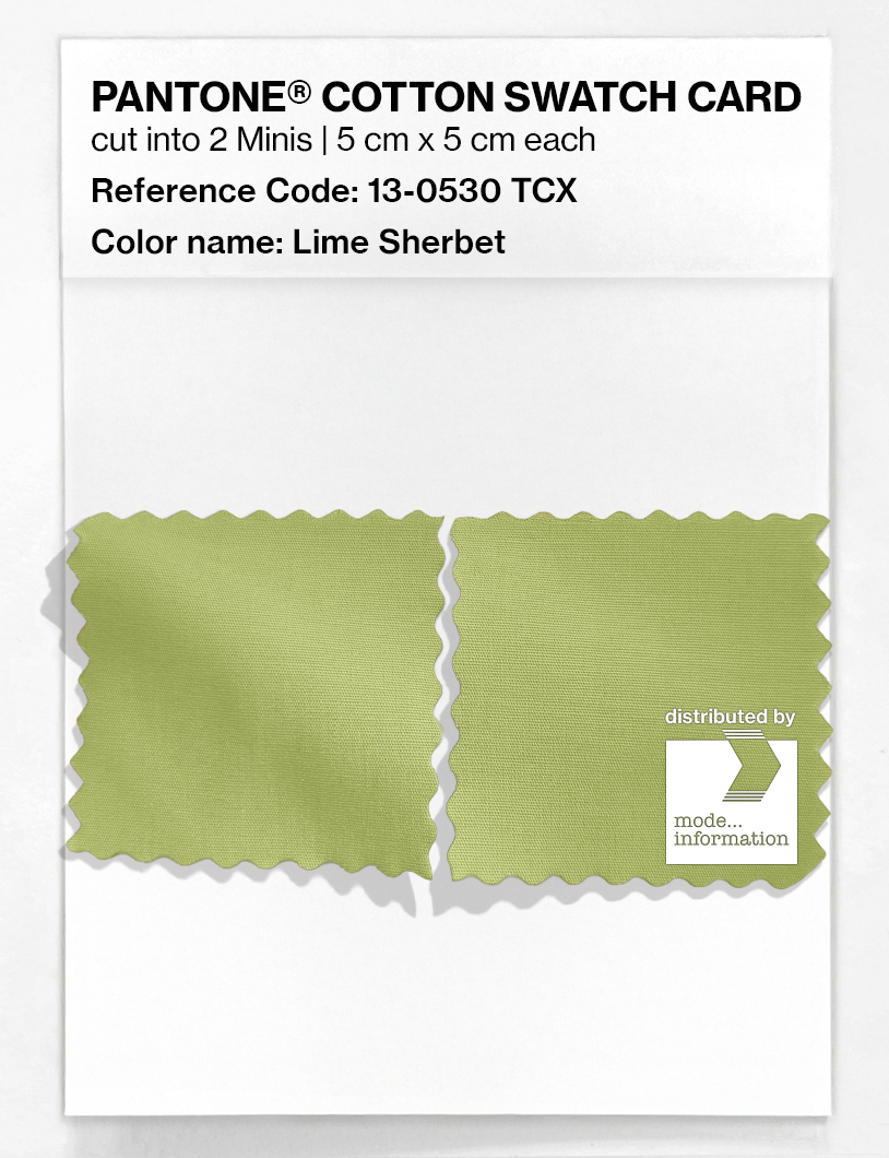 Product image 4 of the product “PANTONE® COTTON SWATCH CARD 13-0530 TCX Lime Sherbet ”