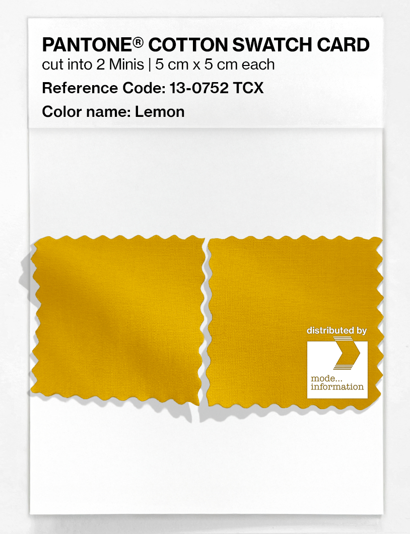 Product image 4 of the product “PANTONE® COTTON SWATCH CARD 13-0752 TCX Lemon ”