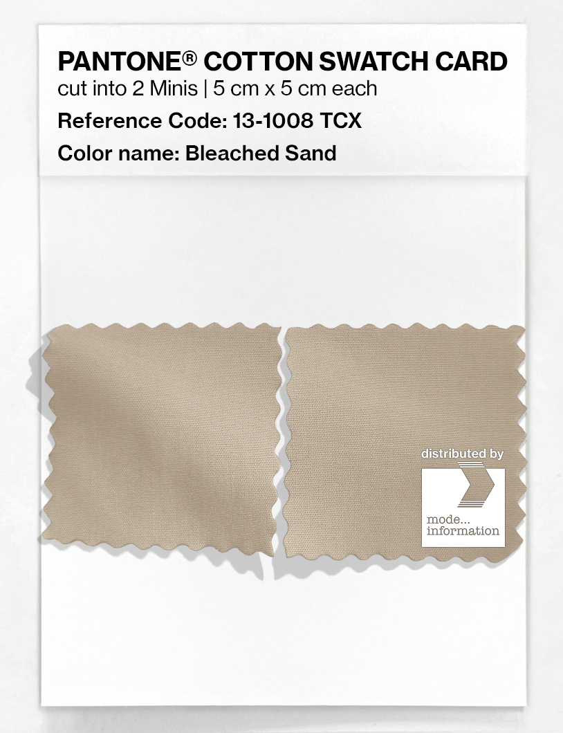 Product image 4 of the product “PANTONE® COTTON SWATCH CARD 13-1008 TCX Bleached Sand ”