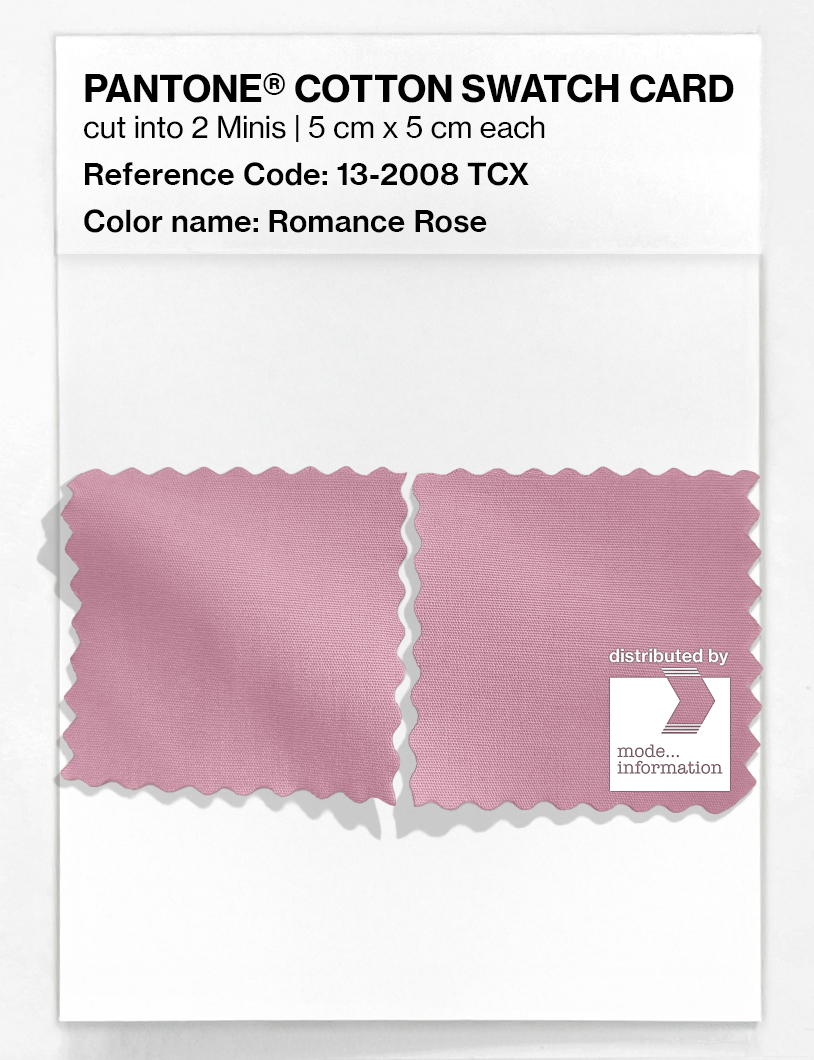 Product image 4 of the product “PANTONE® COTTON SWATCH CARD 13-2008 TCX Romance Rose ”