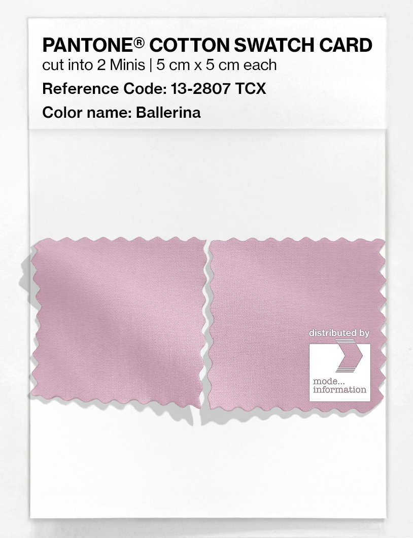 Product image 4 of the product “PANTONE® COTTON SWATCH CARD 13-2807 TCX Ballerina ”