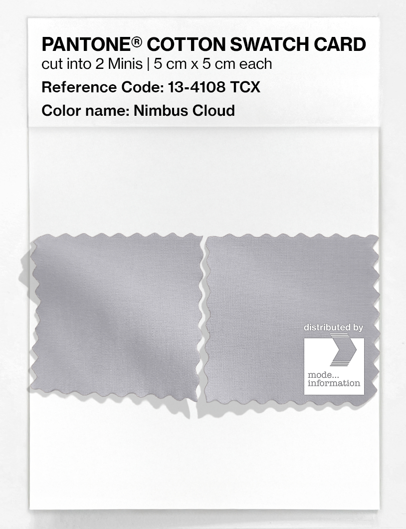 Product image 4 of the product “PANTONE® COTTON SWATCH CARD 13-4108 TCX Nimbus Cloud ”