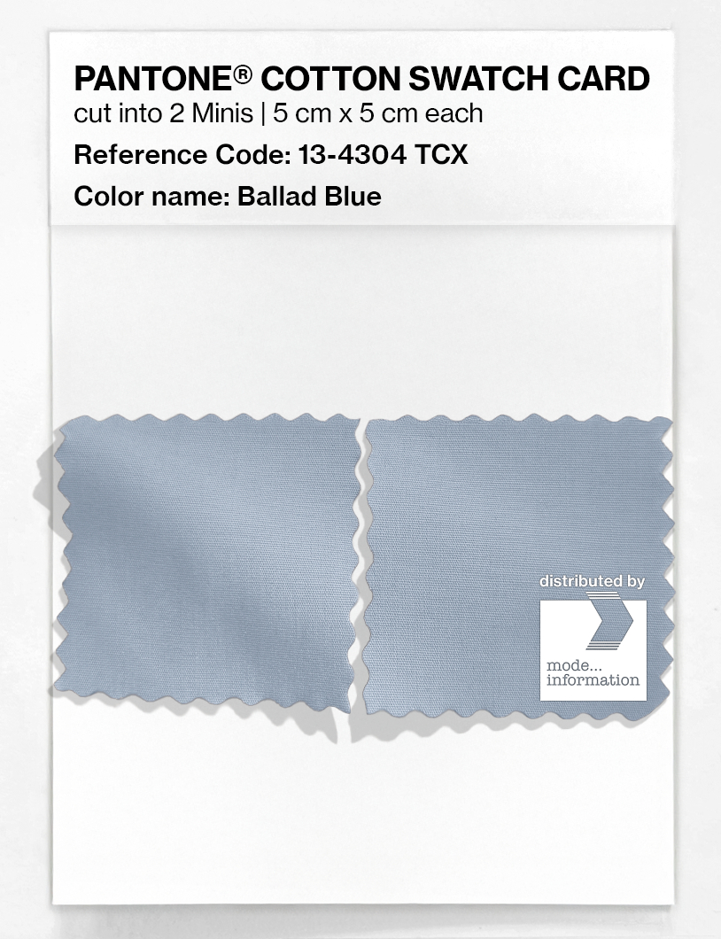 Product image 4 of the product “PANTONE® COTTON SWATCH CARD 13-4304 TCX Ballad Blue ”