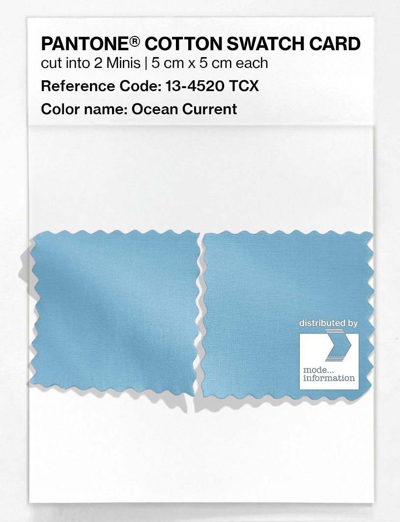 Product image 4 of the product “PANTONE® COTTON SWATCH CARD 13-4520 TCX Ocean Current ”