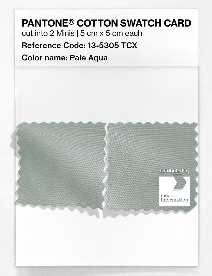 Product image 4 of the product “PANTONE® COTTON SWATCH CARD 13-5305 TCX Pale Aqua ”