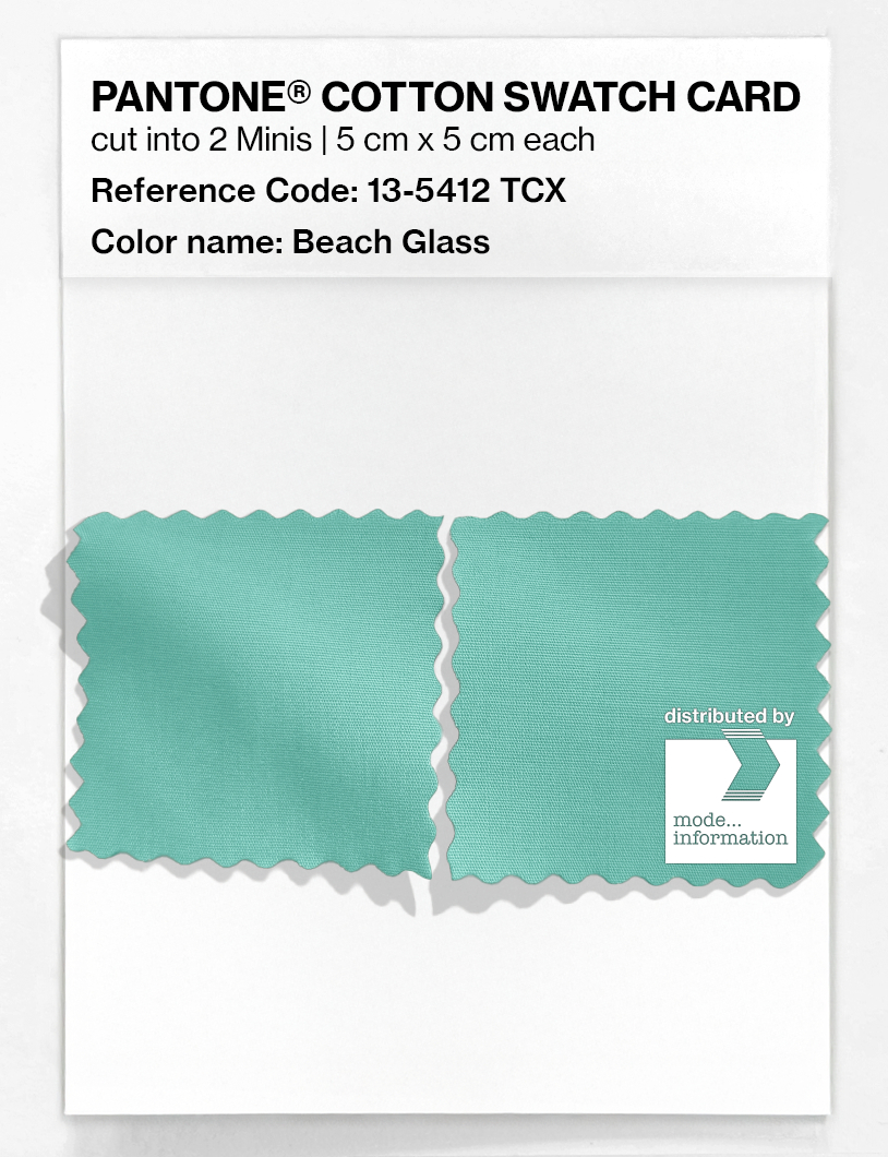 Product image 4 of the product “PANTONE® COTTON SWATCH CARD 13-5412 TCX Beach Glass ”