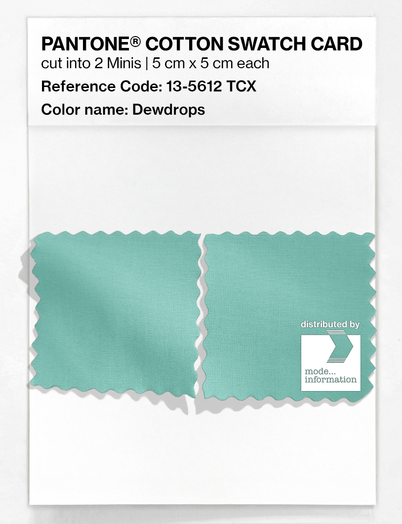 Product image 4 of the product “PANTONE® COTTON SWATCH CARD 13-5612 TCX Dewdrops ”