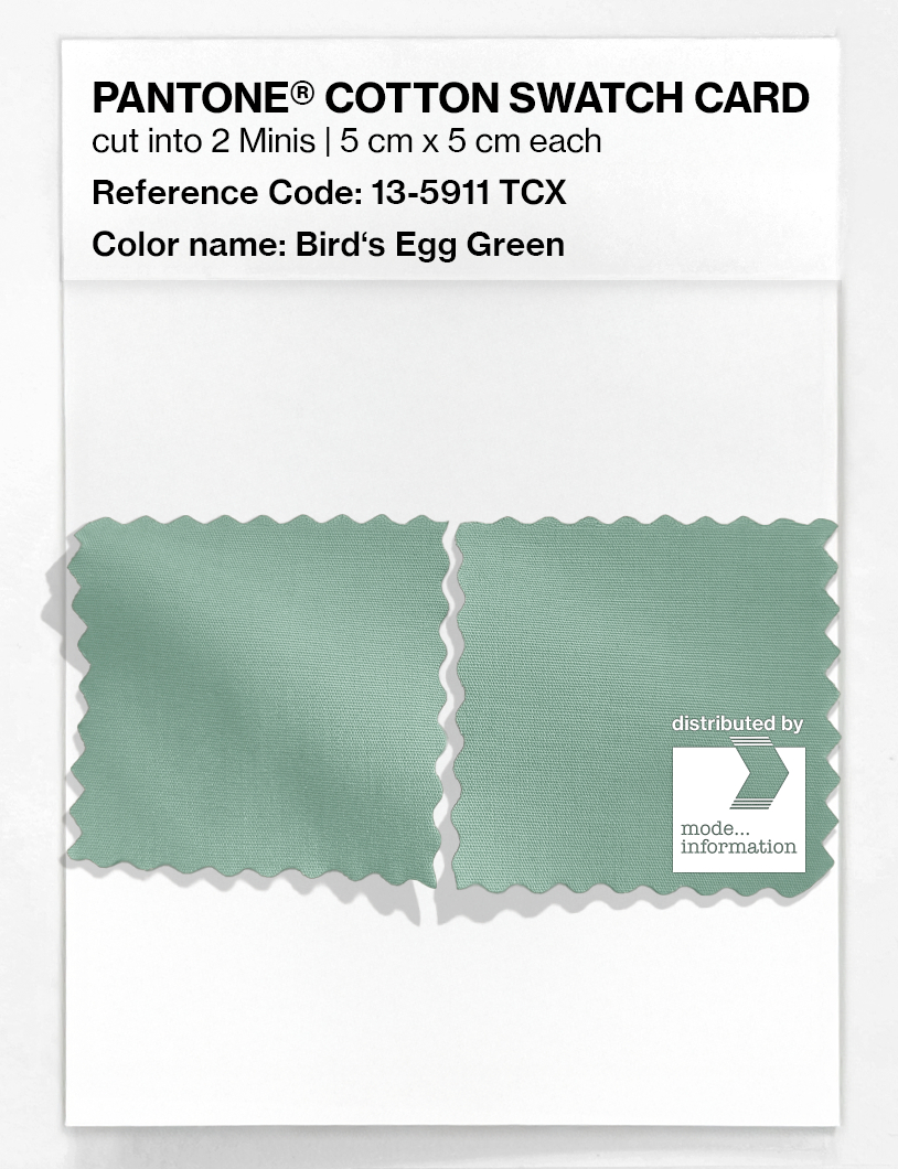 Product image 4 of the product “PANTONE® COTTON SWATCH CARD 13-5911 TCX Bird's Egg Green ”