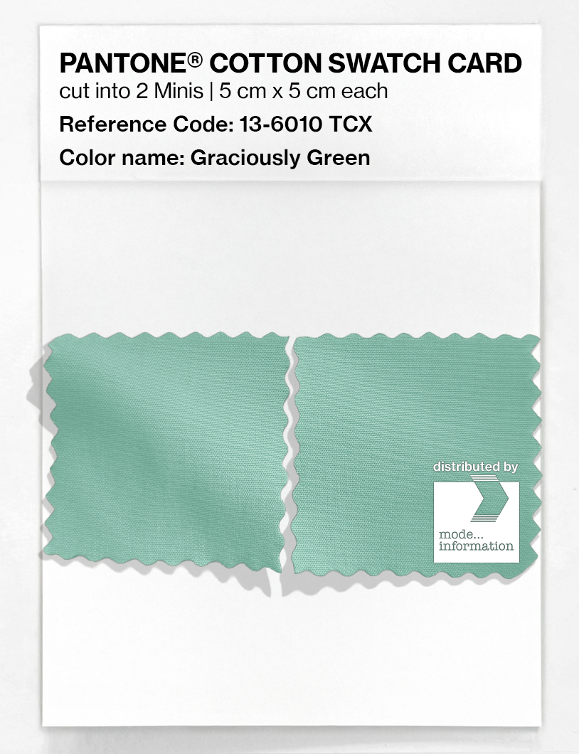 Product image 4 of the product “PANTONE® COTTON SWATCH CARD 13-6010 TCX Graciously Green ”