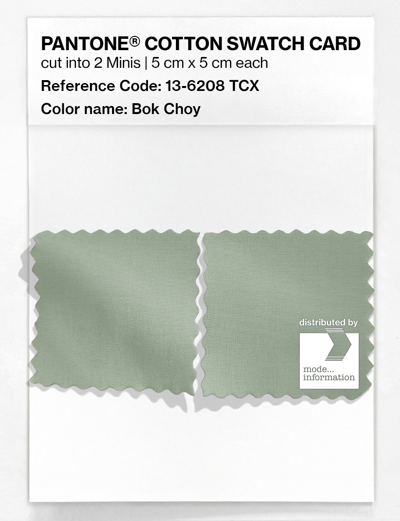 Product image 4 of the product “PANTONE® COTTON SWATCH CARD 13-6208 TCX Bok Choy ”