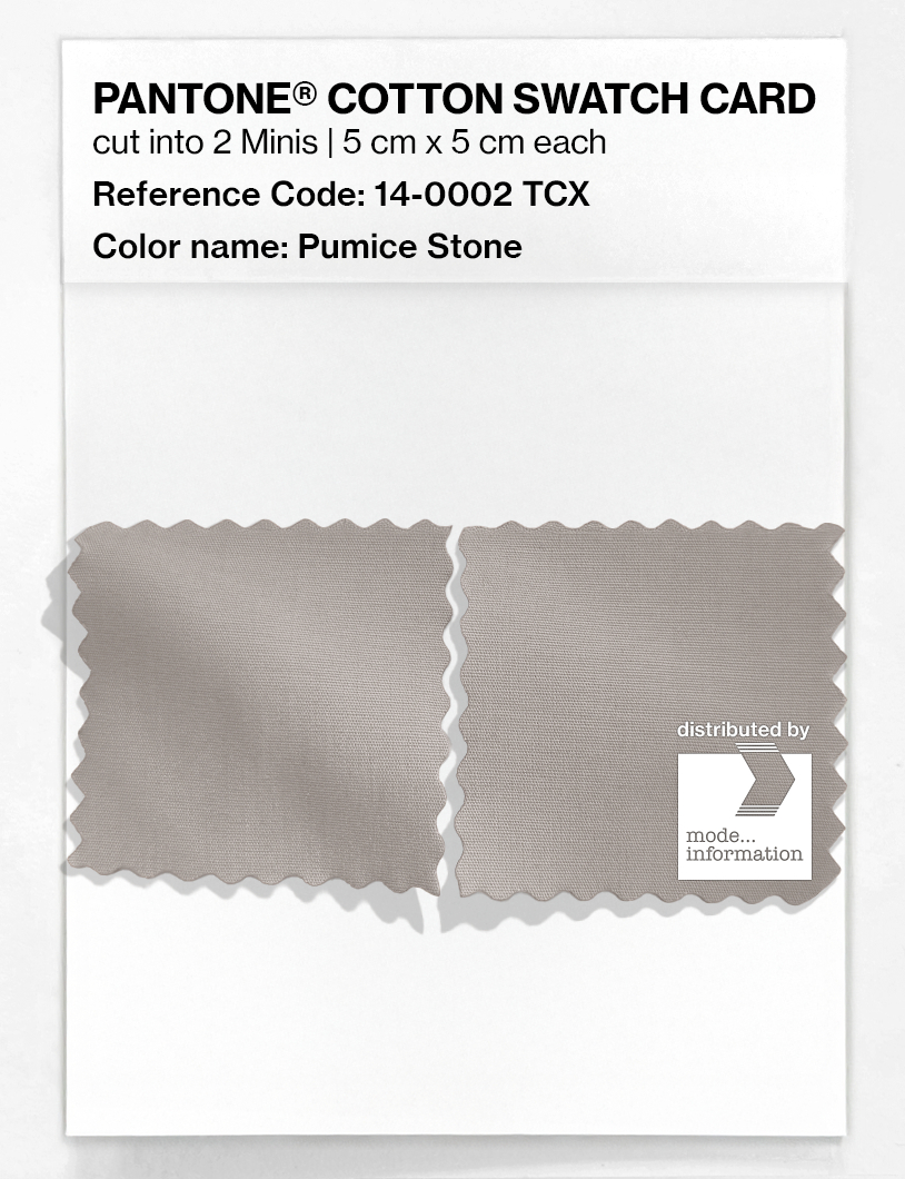Product image 4 of the product “PANTONE® COTTON SWATCH CARD 14-0002 TCX Pumice Stone ”