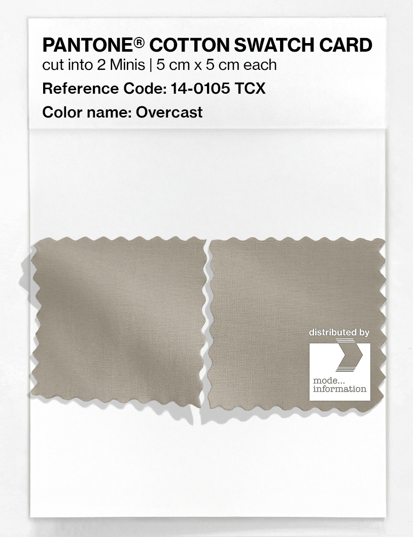 Product image 4 of the product “PANTONE® COTTON SWATCH CARD 14-0105 TCX Overcast ”