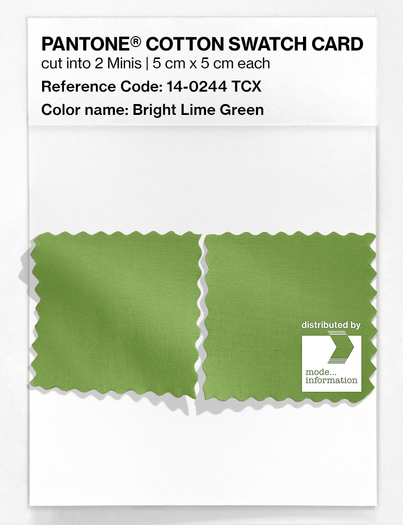 Product image 4 of the product “PANTONE® COTTON SWATCH CARD 14-0244 TCX Bright Lime Green ”