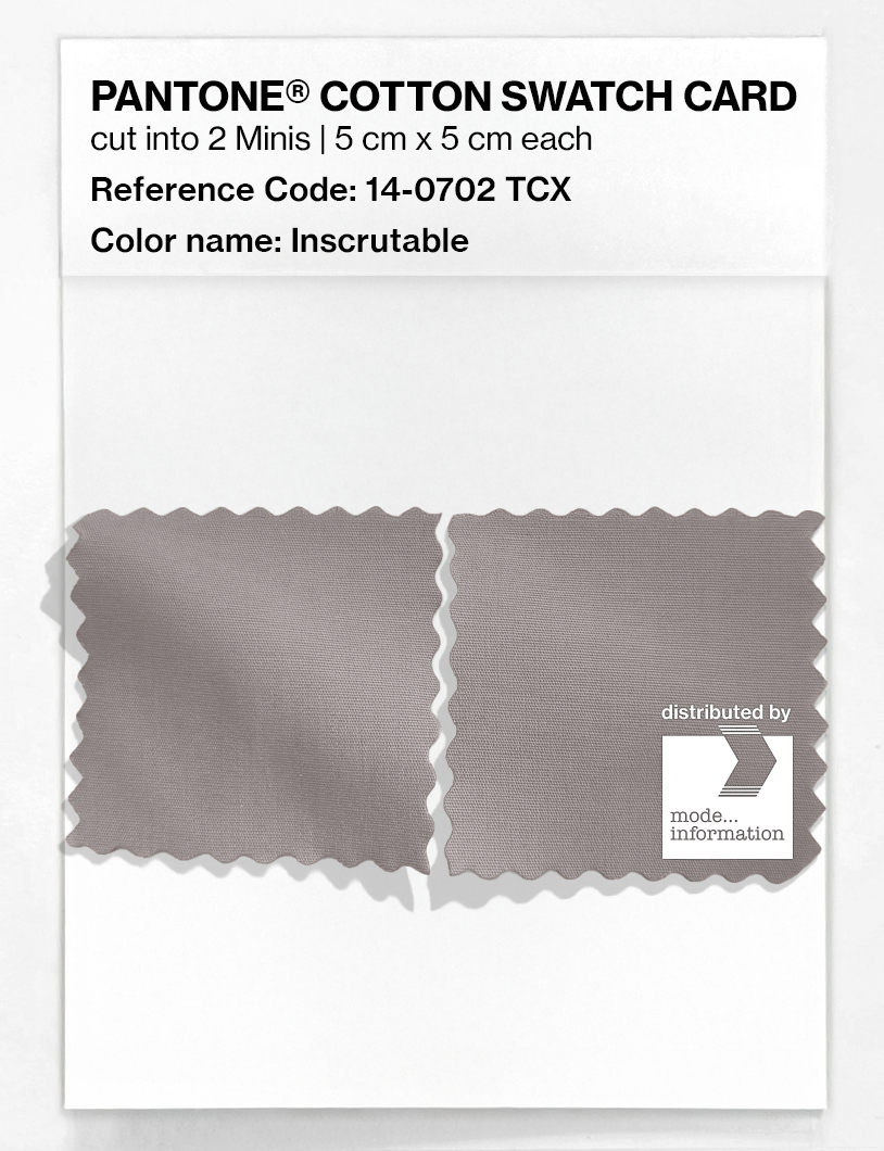 Product image 4 of the product “PANTONE® COTTON SWATCH CARD 14-0702 TCX Inscrutable ”