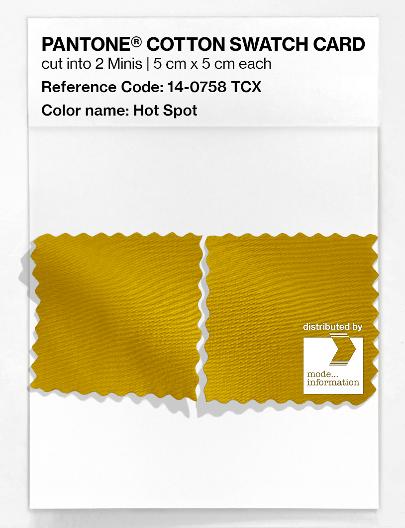 Product image 4 of the product “PANTONE® COTTON SWATCH CARD 14-0758 TCX Hot Spot ”