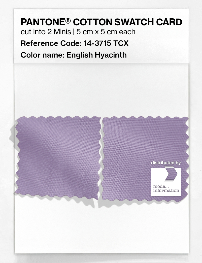 Product image 4 of the product “PANTONE® COTTON SWATCH CARD 14-3715 TCX English Hyacinth ”