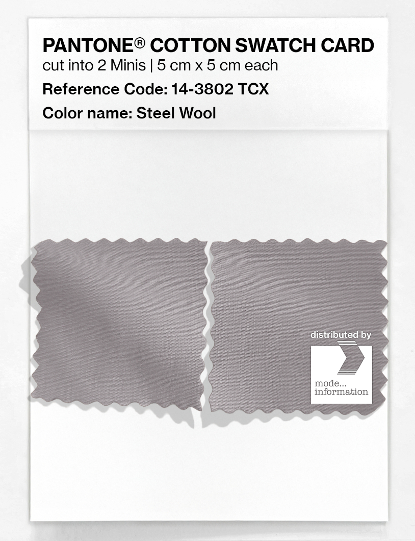 Product image 4 of the product “PANTONE® COTTON SWATCH CARD 14-3802 TCX Steel Wool ”